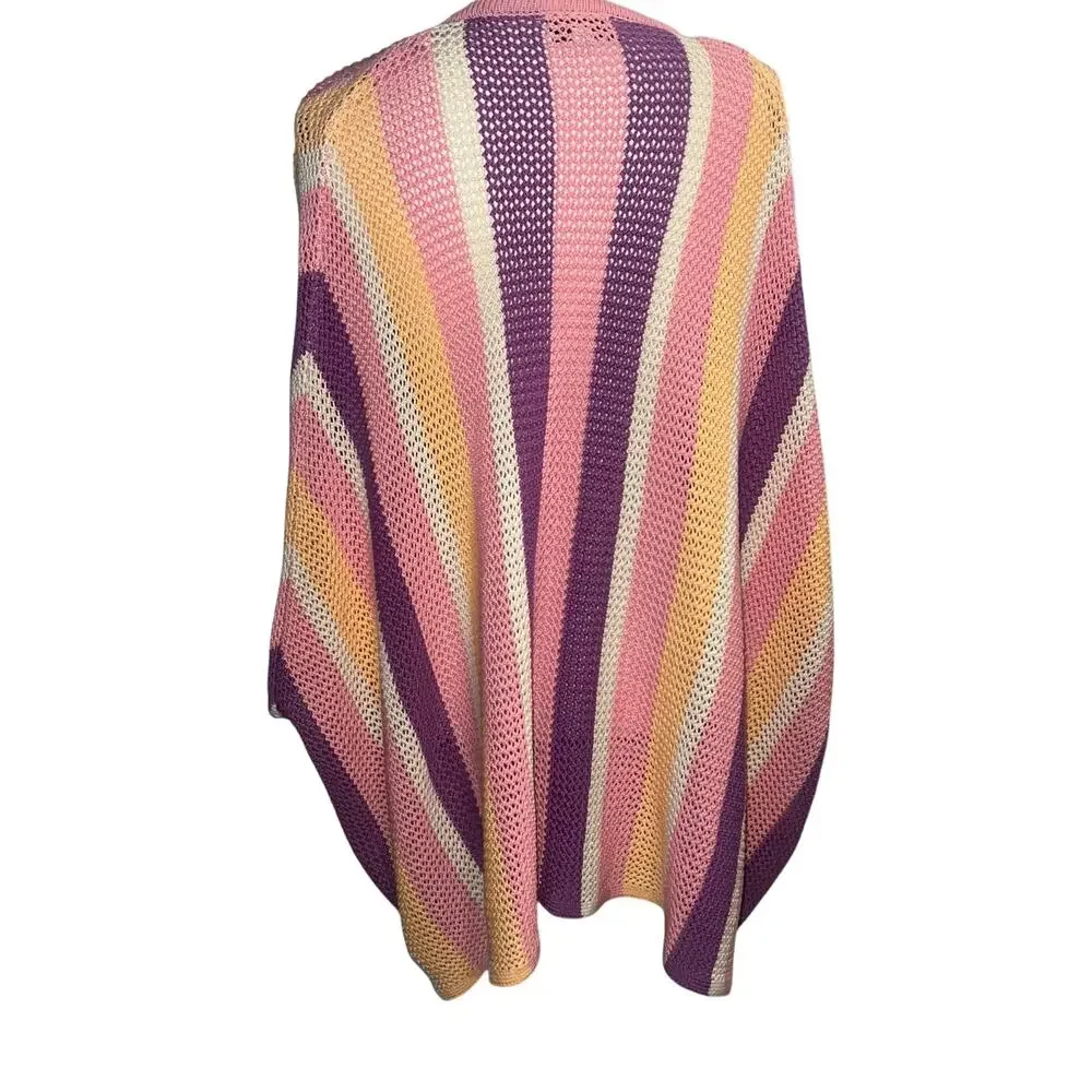 Colorful Pastel Jessica Simpson Cordelia Pointelle Kimono Multicolor Size Small